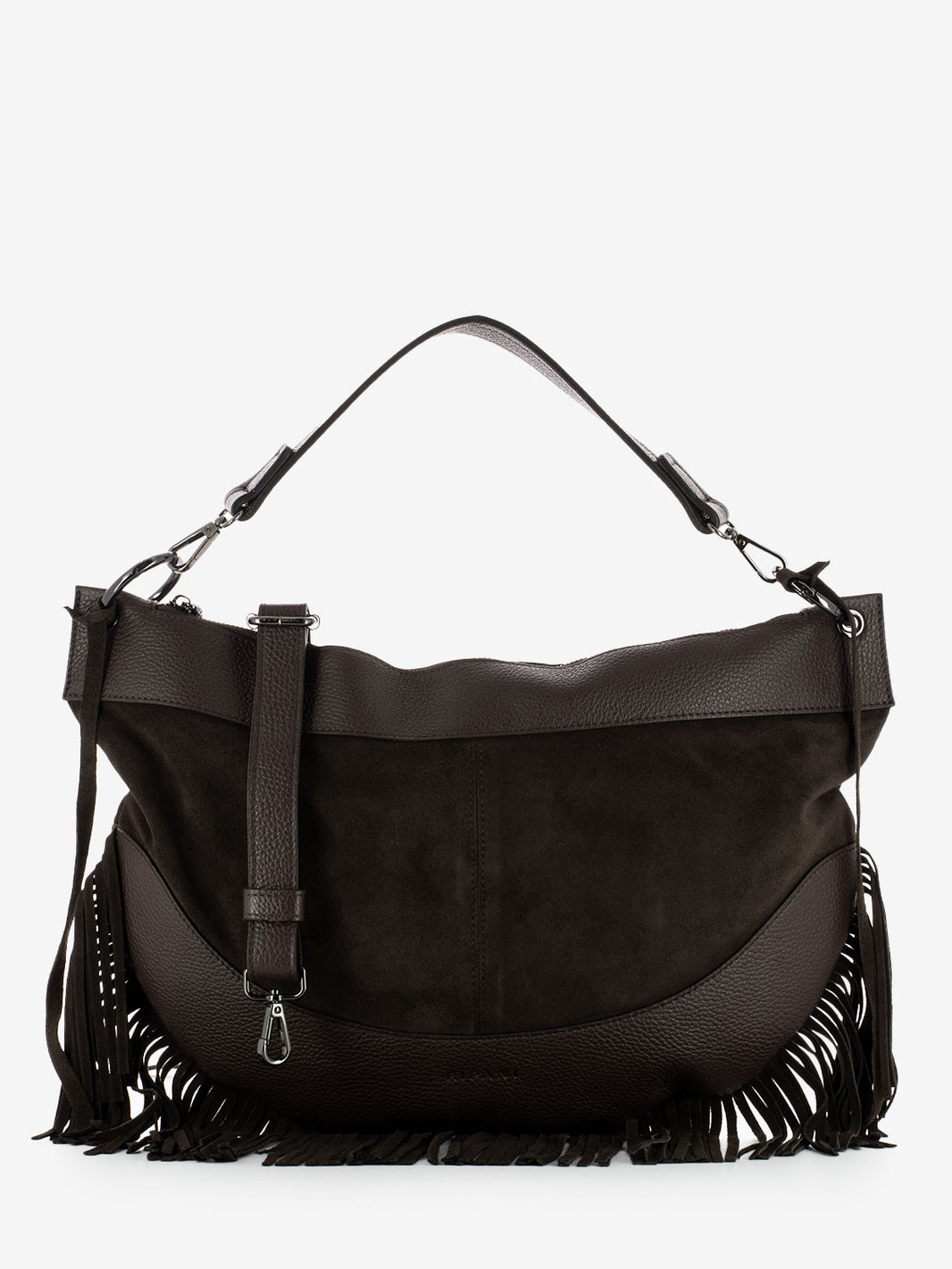 Borsa Sigrid frange cioccolato