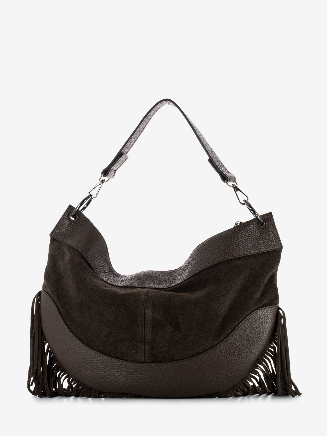 Borsa Sigrid frange cioccolato