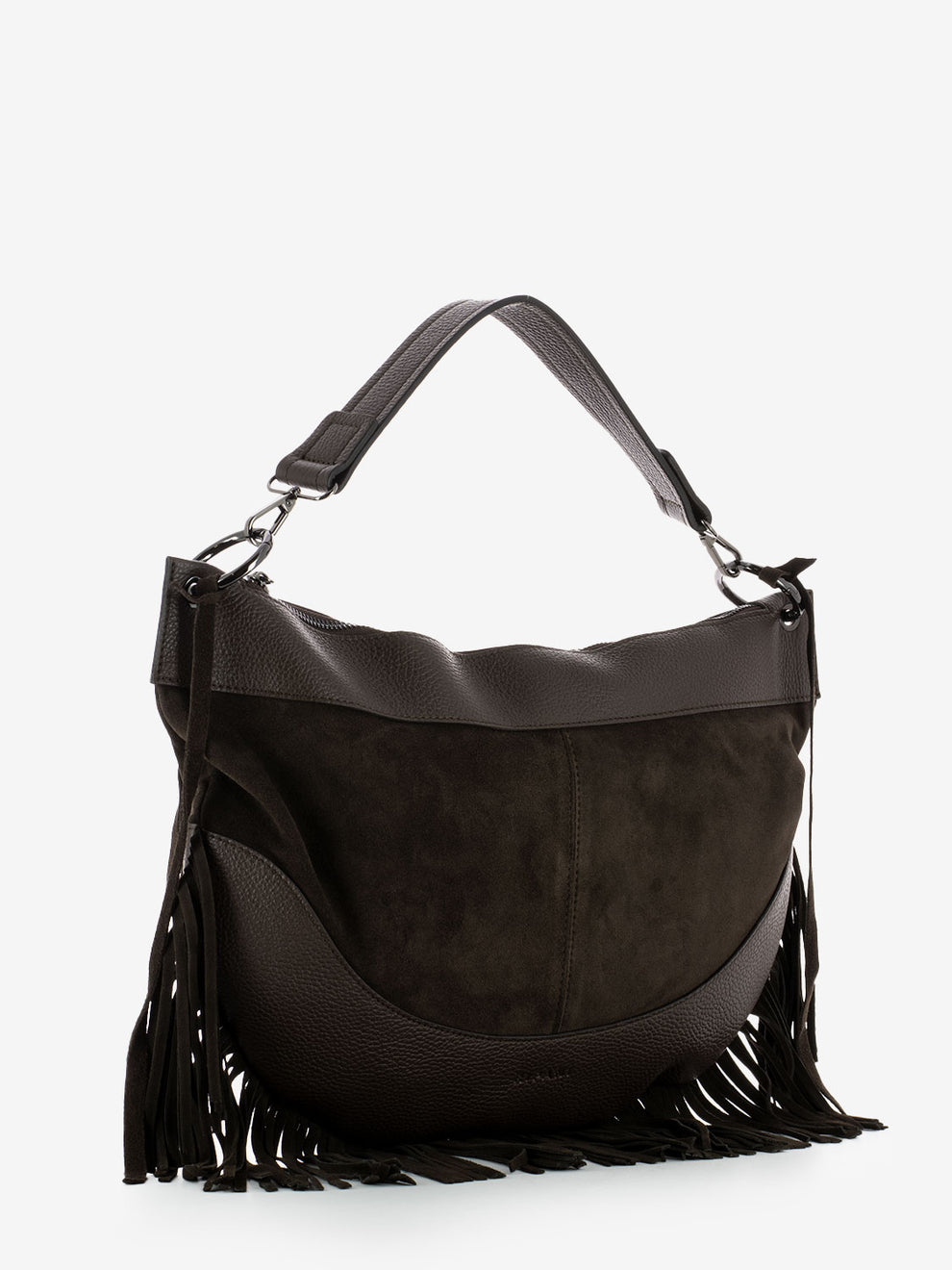 Borsa Sigrid frange cioccolato