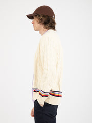 ROBE DI KAPPA - Cardigan Giovani Nihal white mastice