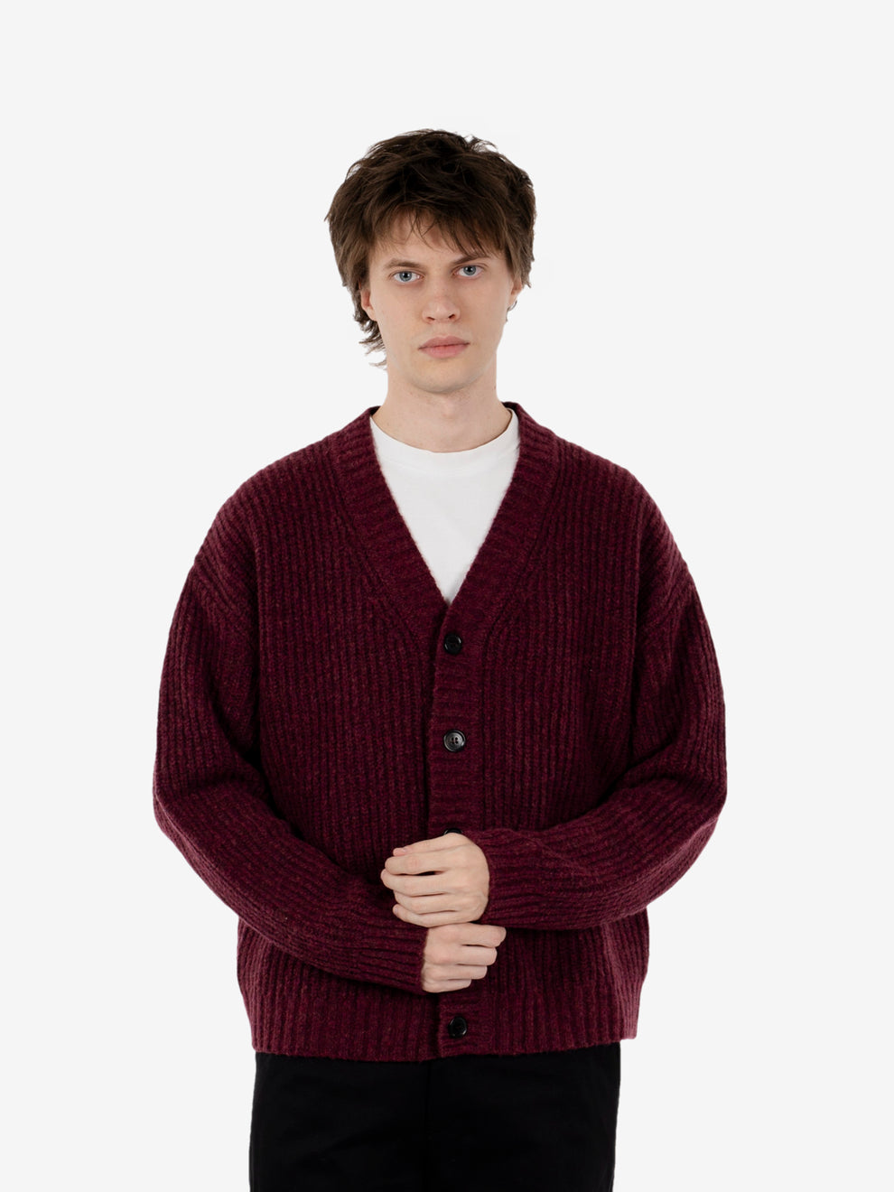 Cardigan costa inglese bordeaux