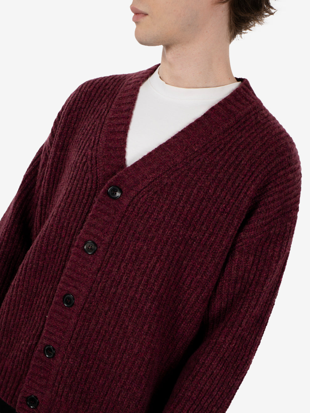 Cardigan costa inglese bordeaux