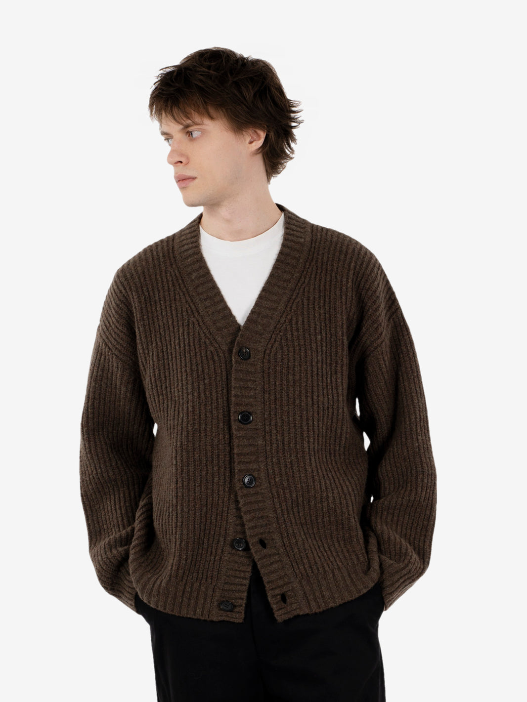 Cardigan costa inglese verde militare