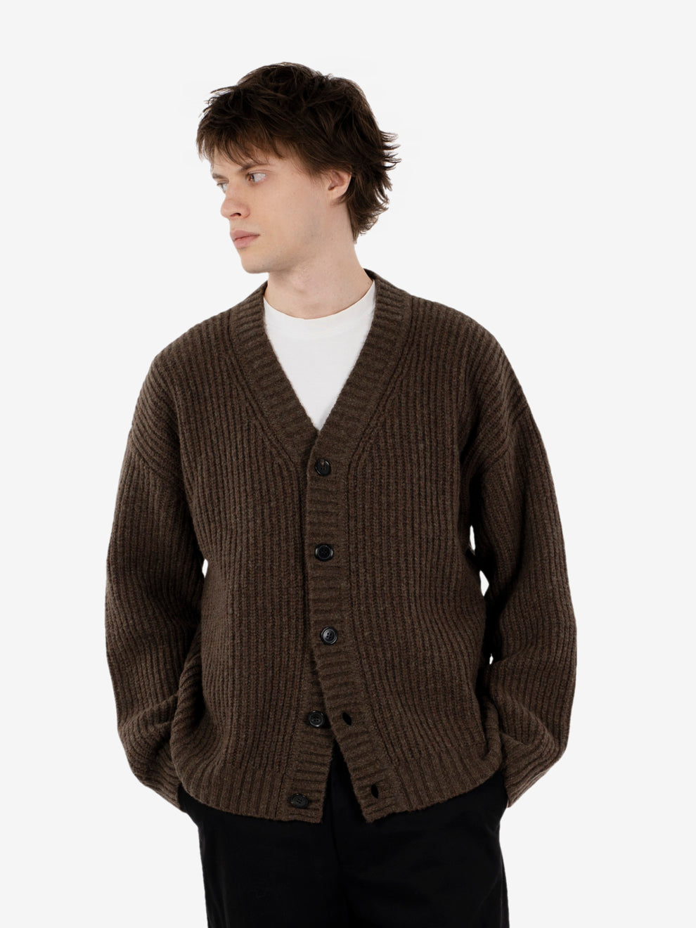 Cardigan costa inglese verde militare