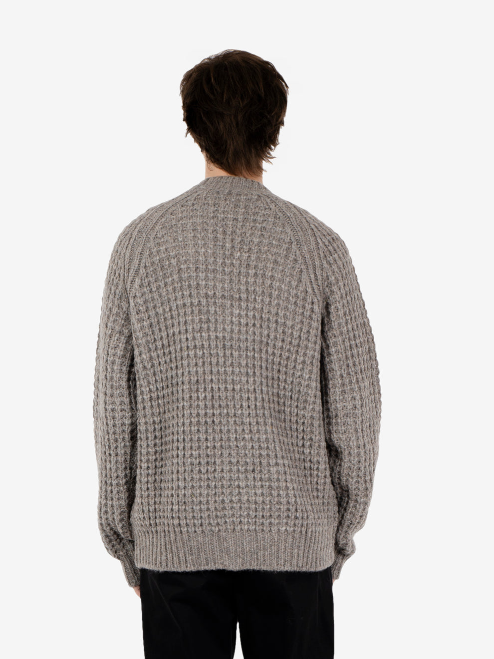 Cardigan oversize in alpaca taupe