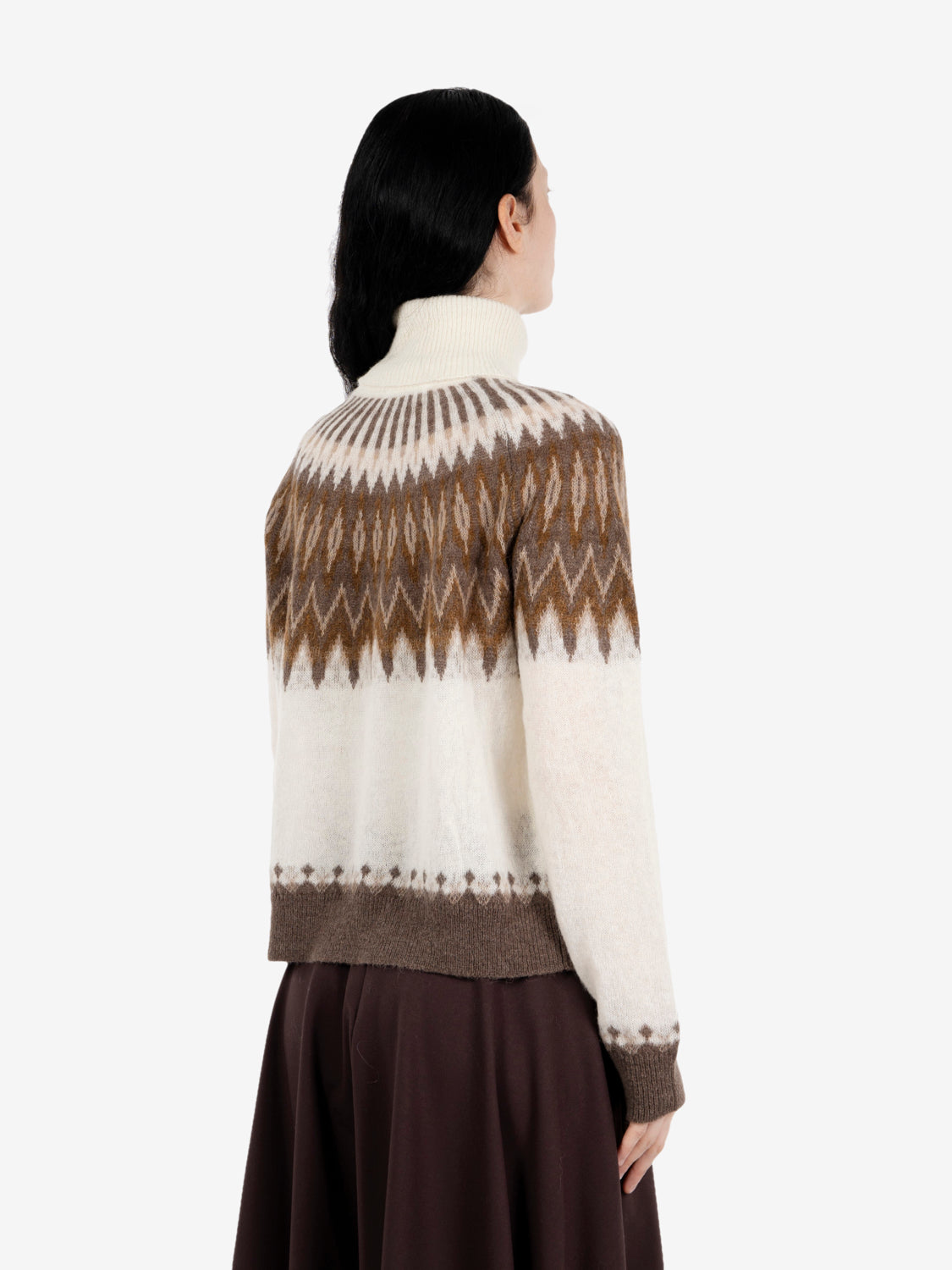 Dolcevita Fair Isle ecru / taupe