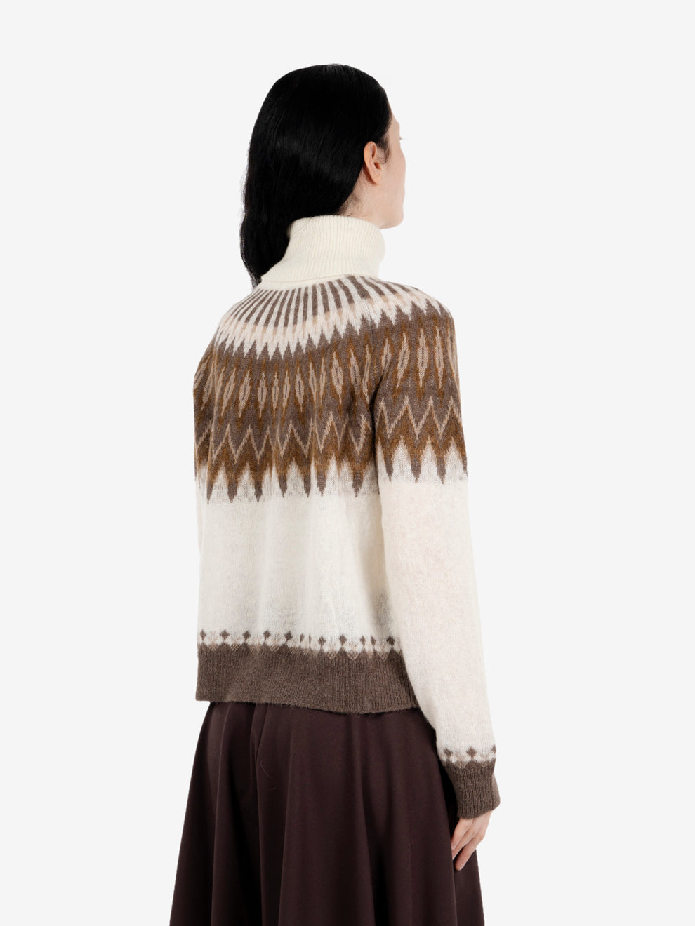 Dolcevita Fair Isle ecru / taupe