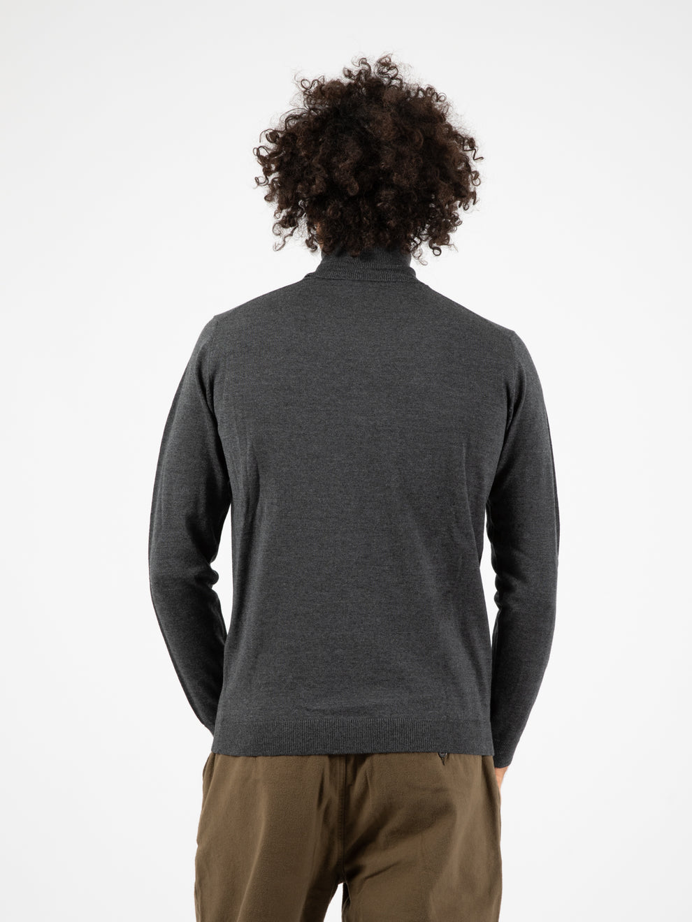 Extrafine merino wool turtleneck slate