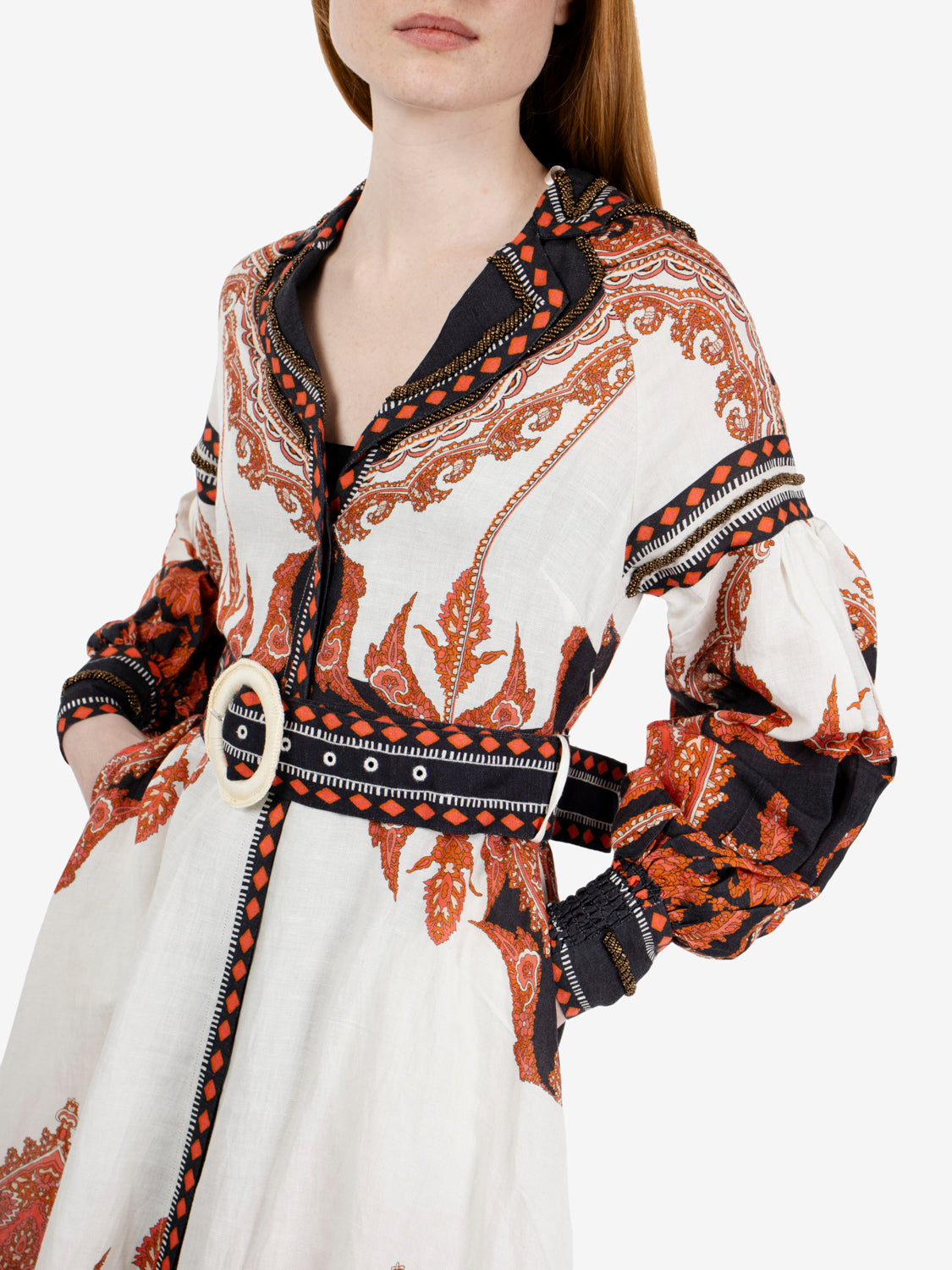 Abito lungo Florista burnt orange