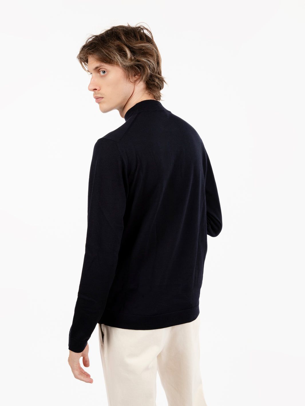 Lupetto ML in lana navy