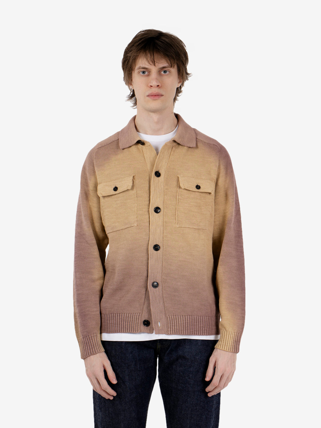 Maglia con bottoni malva