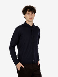 Maglia con colletto navy