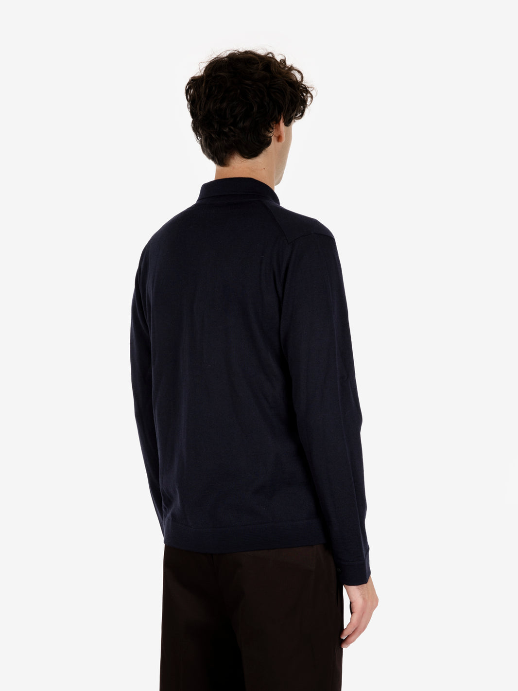 Maglia con colletto navy