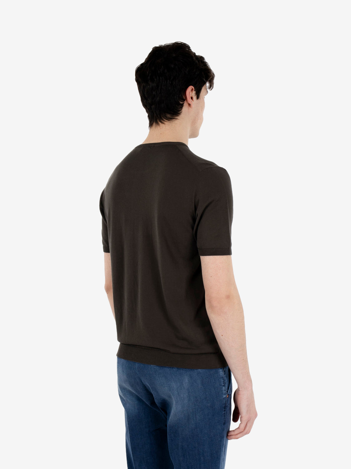 Maglia girocollo a manica corta moro