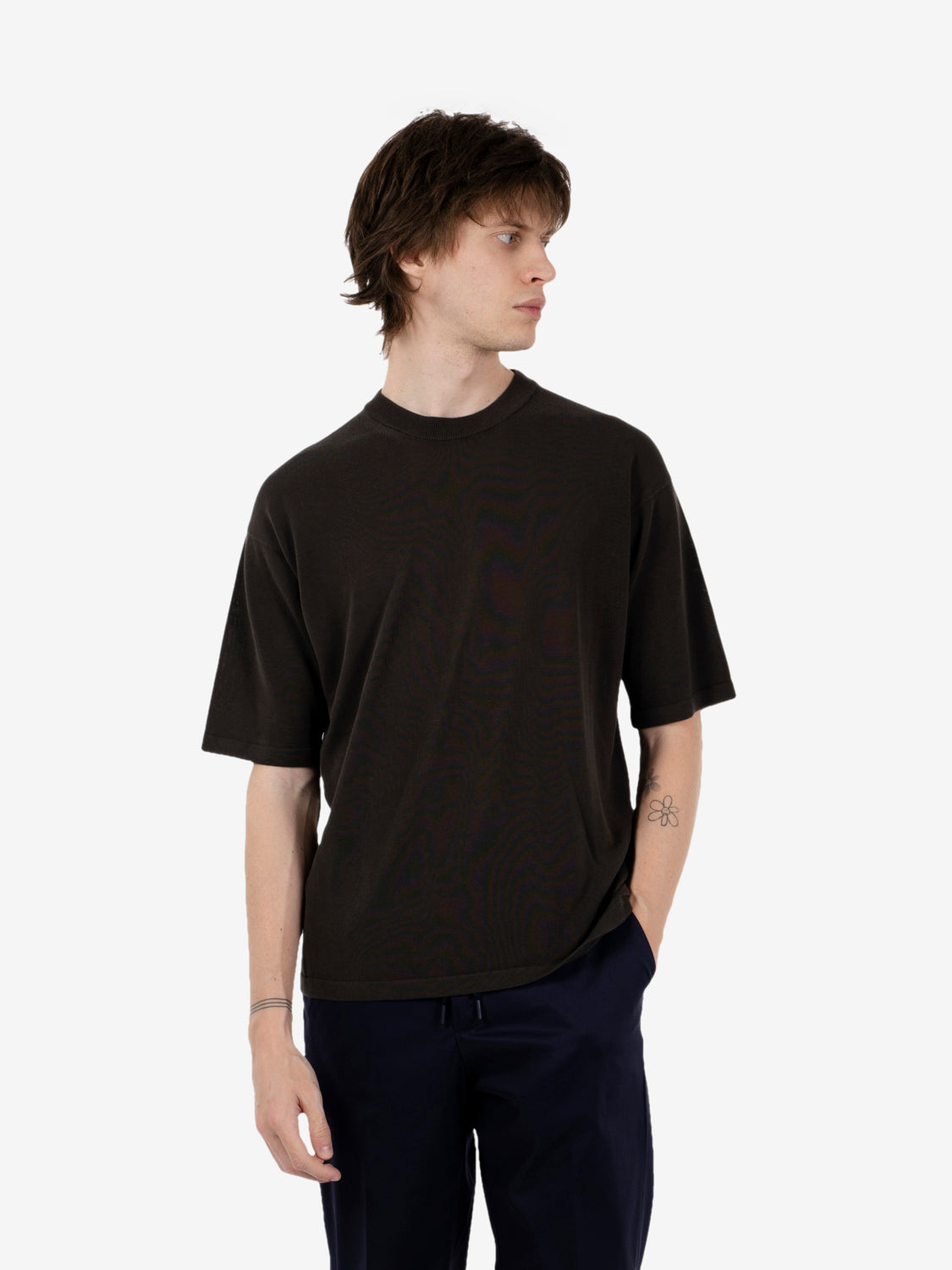 Maglia girocollo comfy fit moro