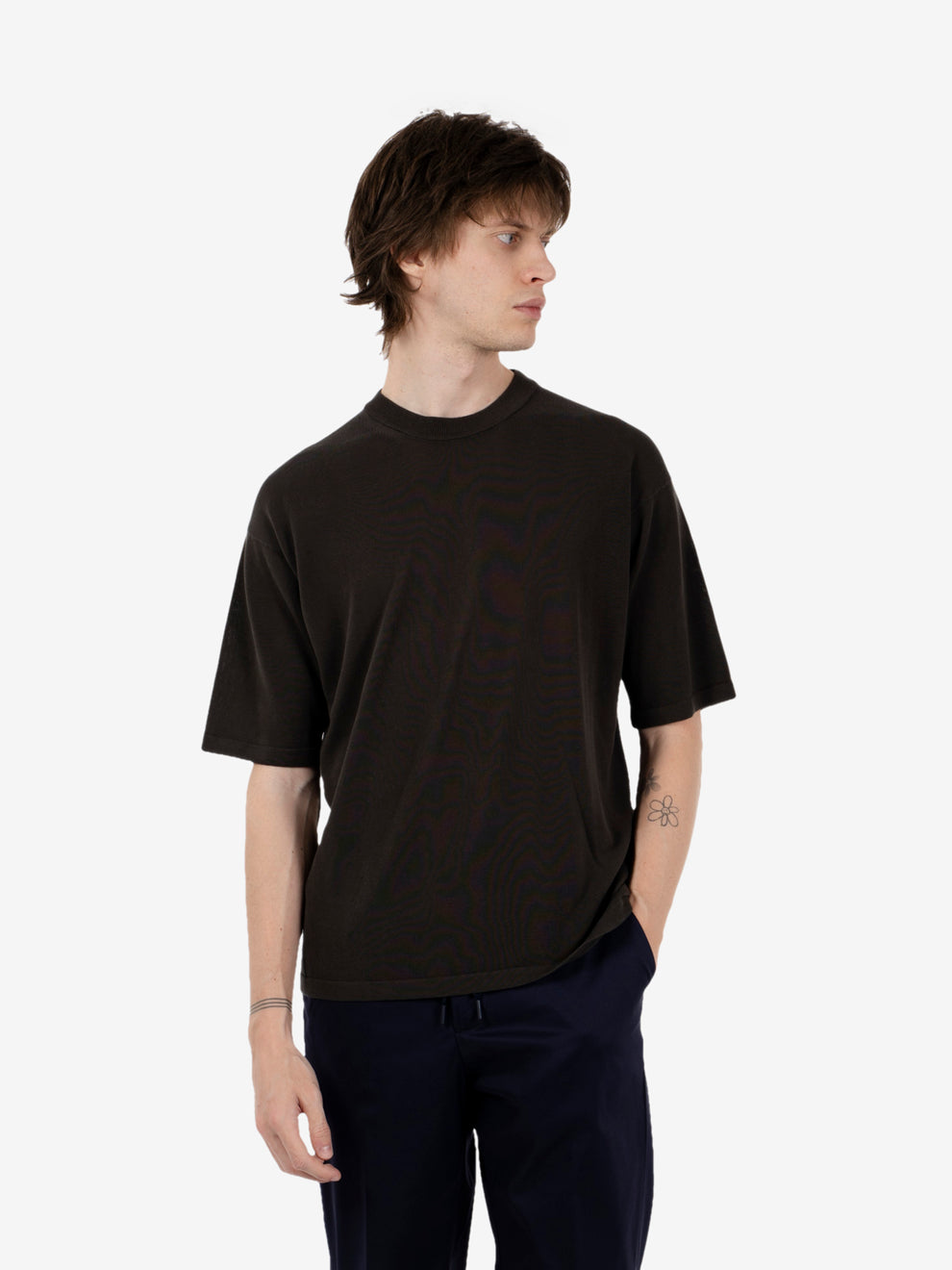 Maglia girocollo comfy fit moro