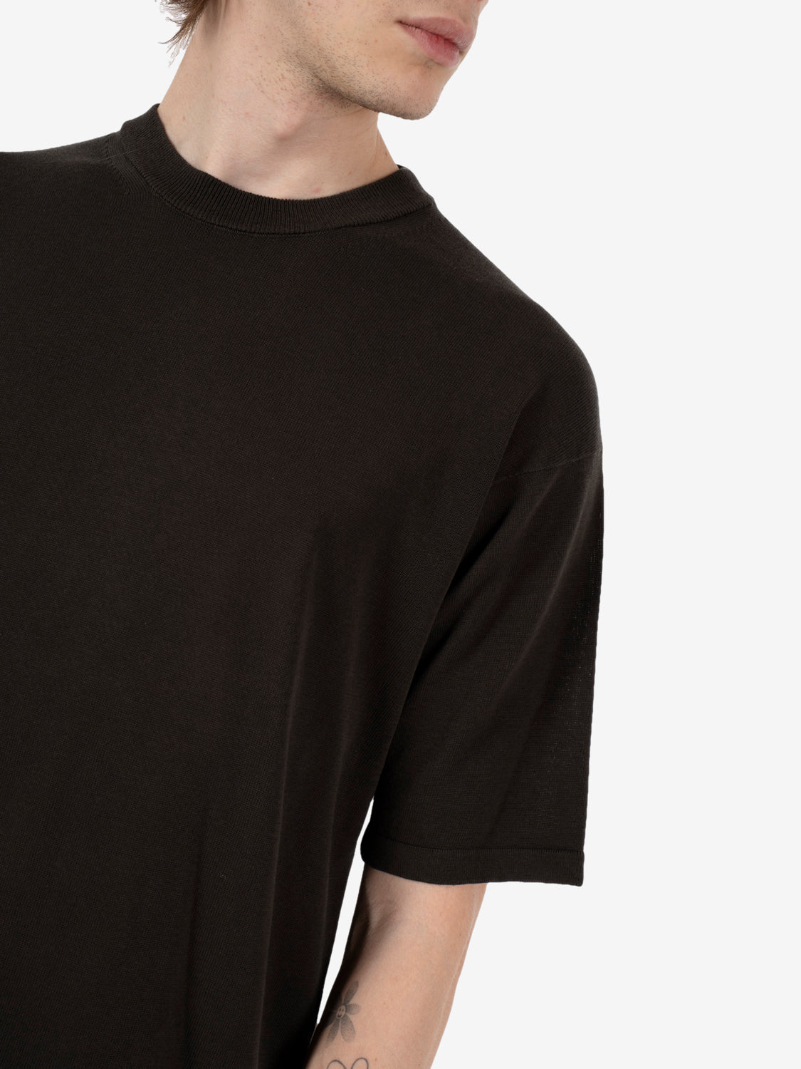 Maglia girocollo comfy fit moro