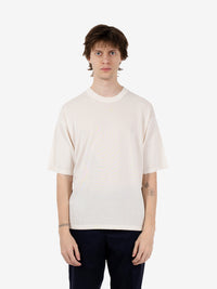 Maglia in cotone comfy fit ecru