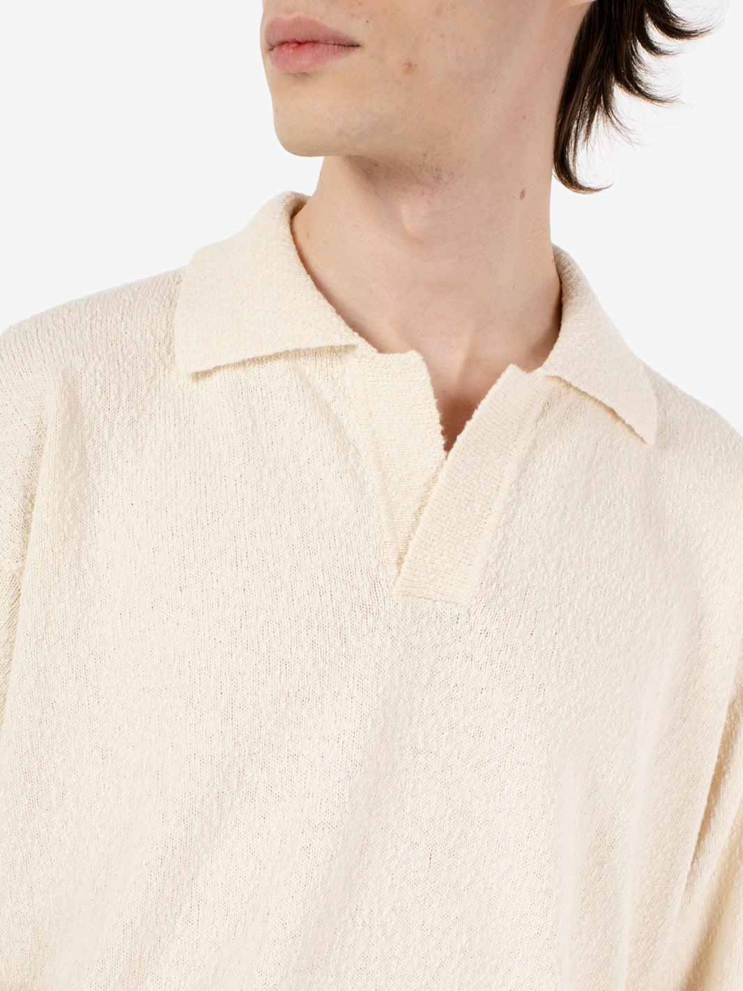 Maglia polo comfy fit ecru