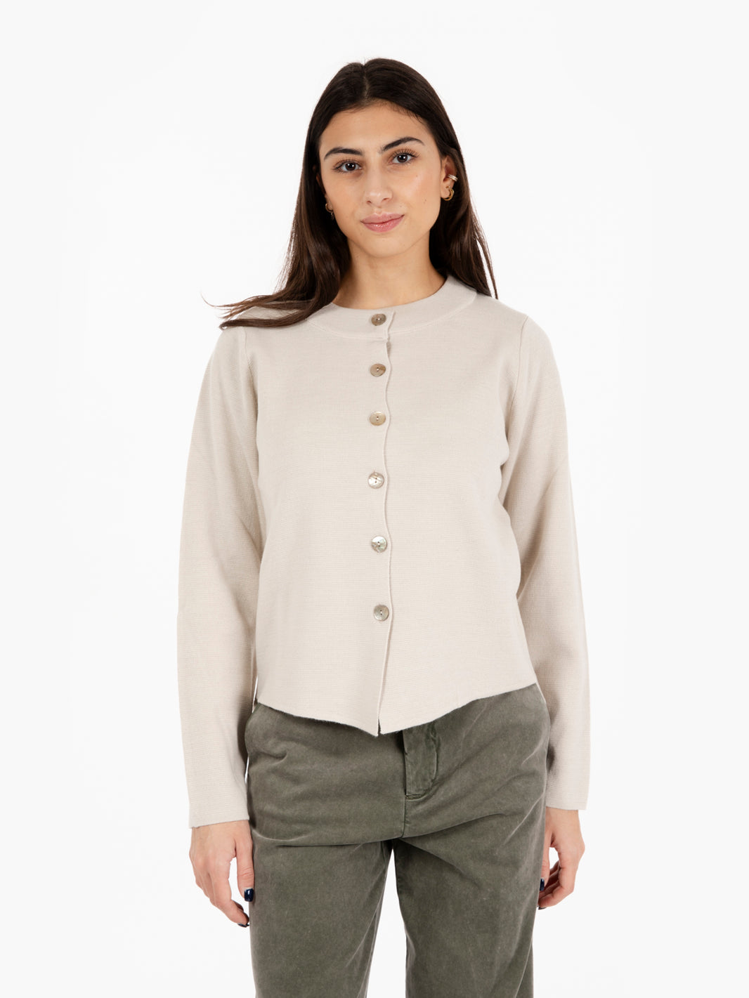 Cream Button Cardigan