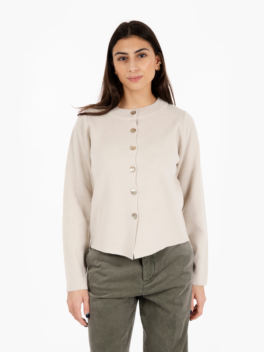 Cream Button Cardigan