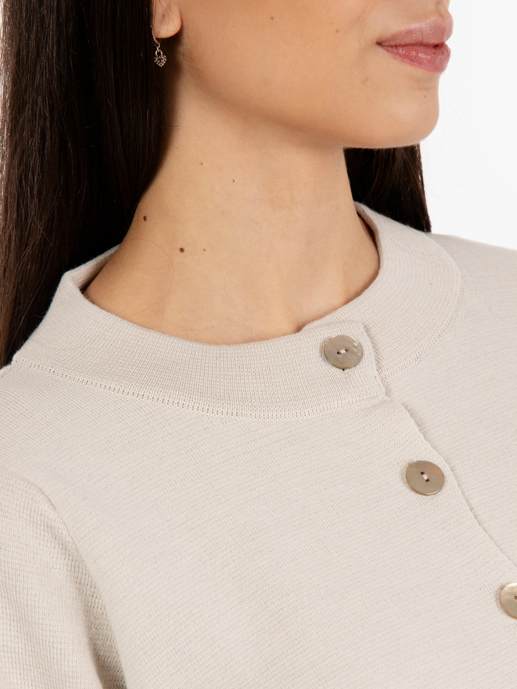 Cream Button Cardigan