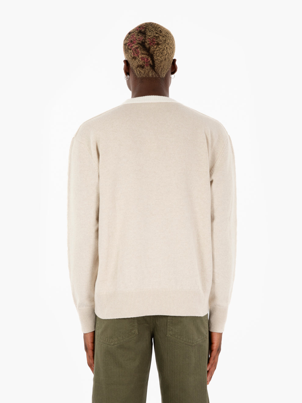 Maglione bicolore bianco / beige