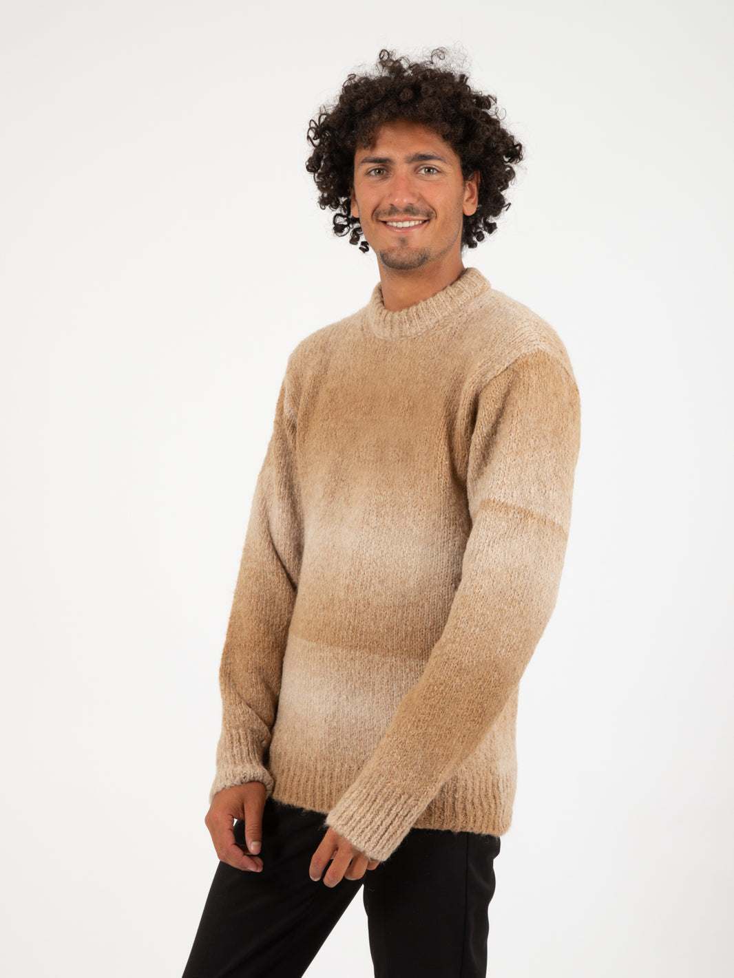 Maglione camel sfumato