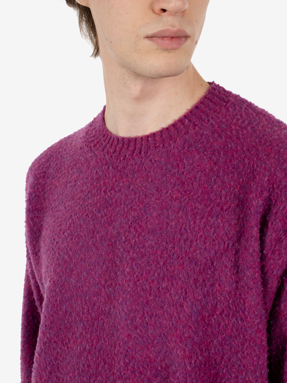 Maglione Casentino girocollo ciclamino