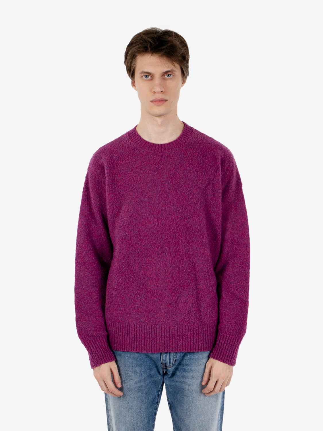 Maglione Casentino girocollo ciclamino