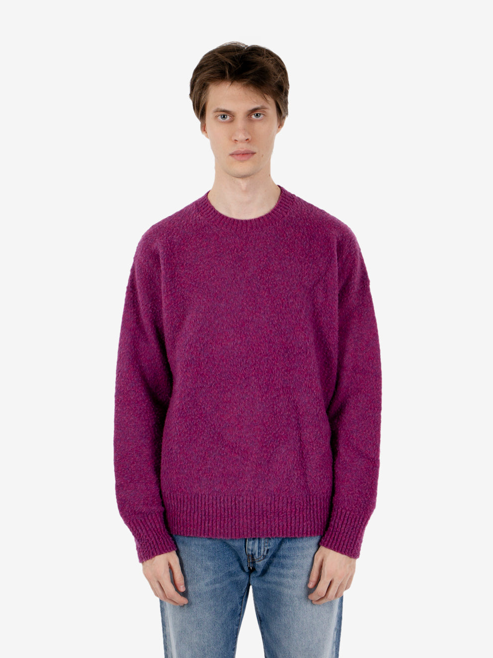 Maglione Casentino girocollo ciclamino