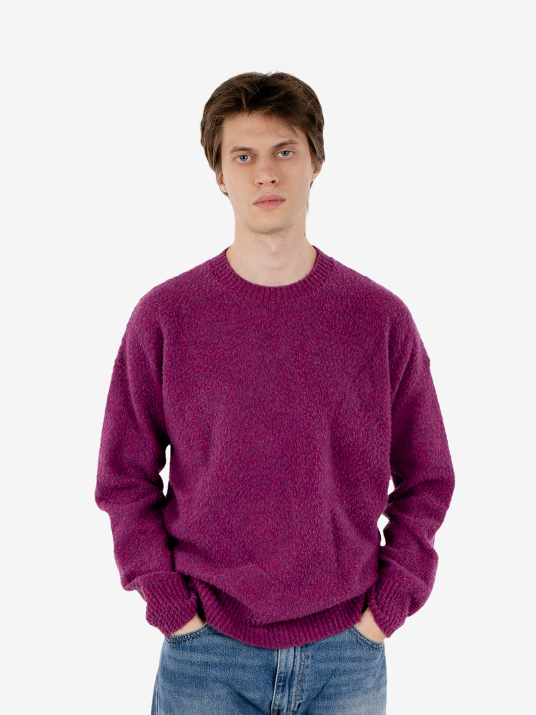 Cyclamen Casentino crew-neck sweater