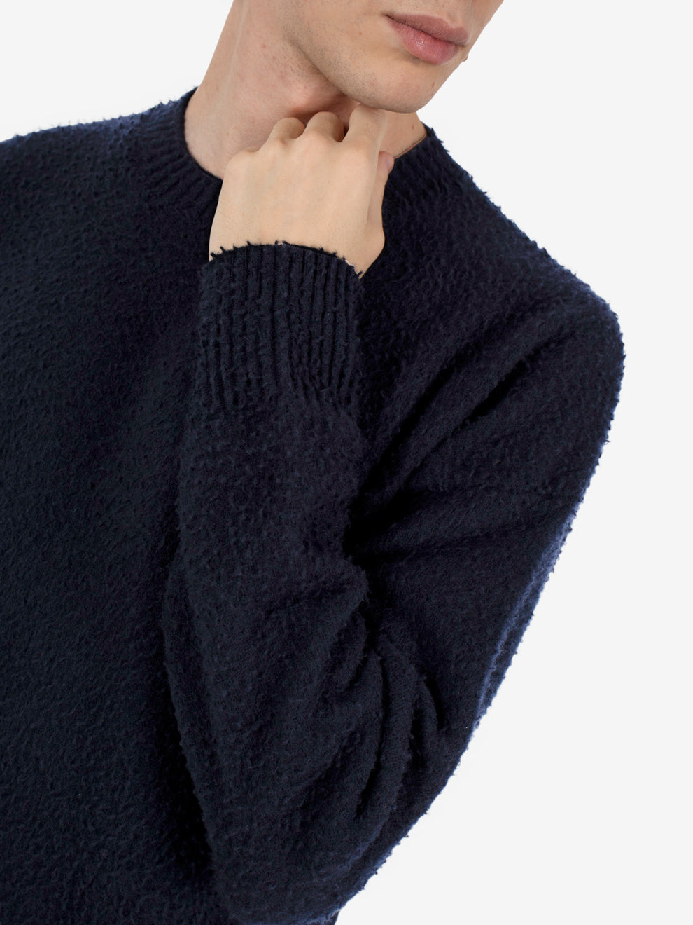 Casentino Crew Neck Sweater in Navy