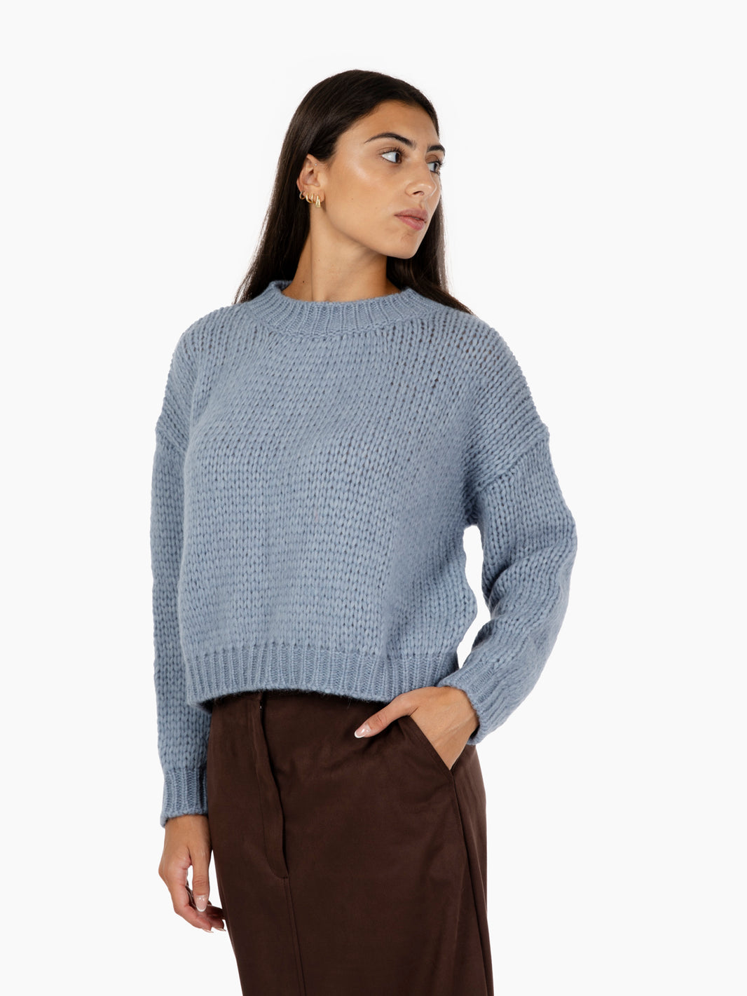 Aqua crew neck sweater