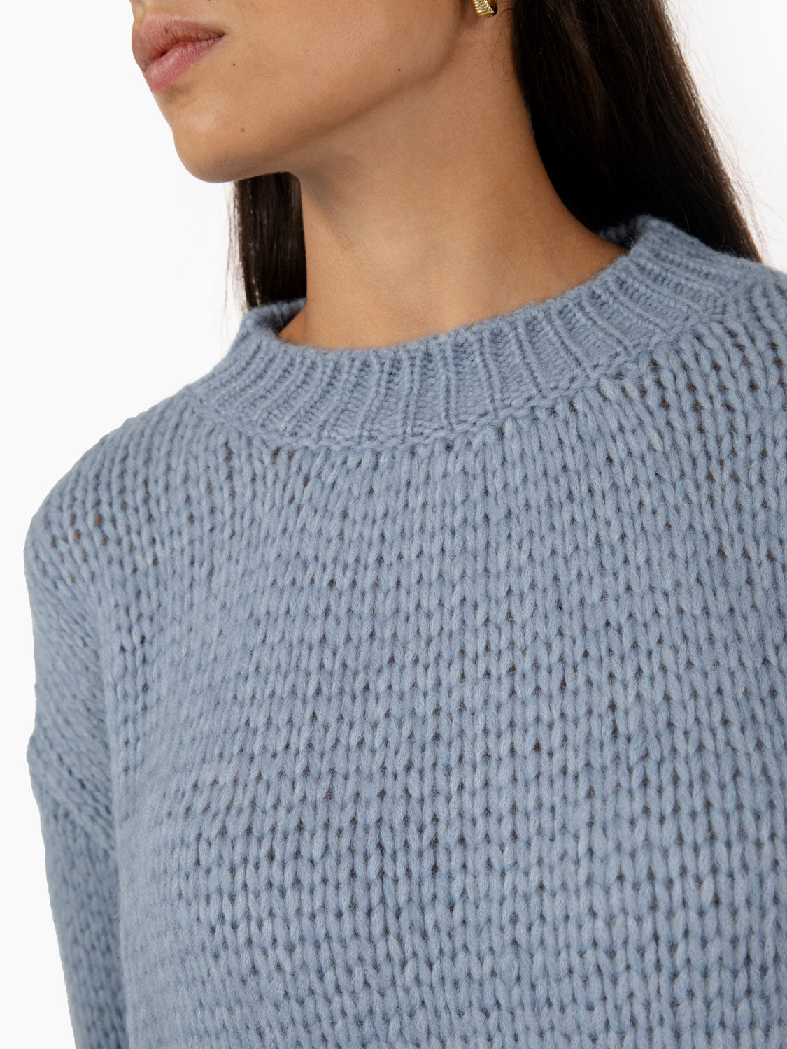 Aqua crew neck sweater