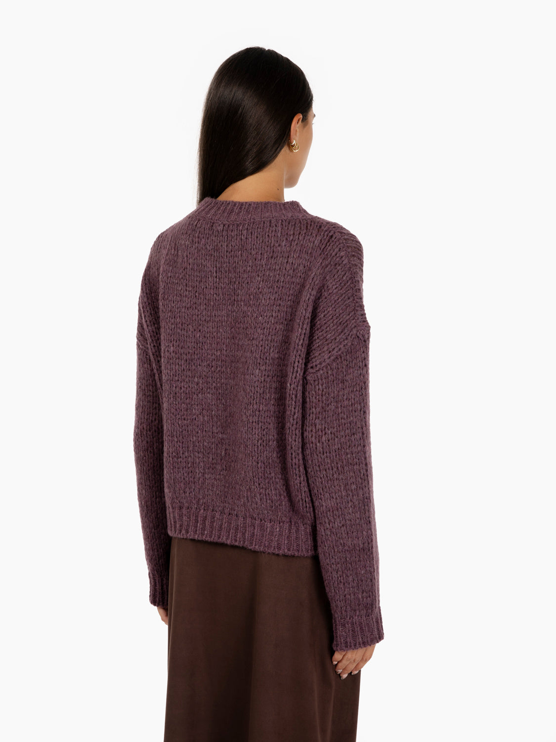 Burgundy crew neck sweater