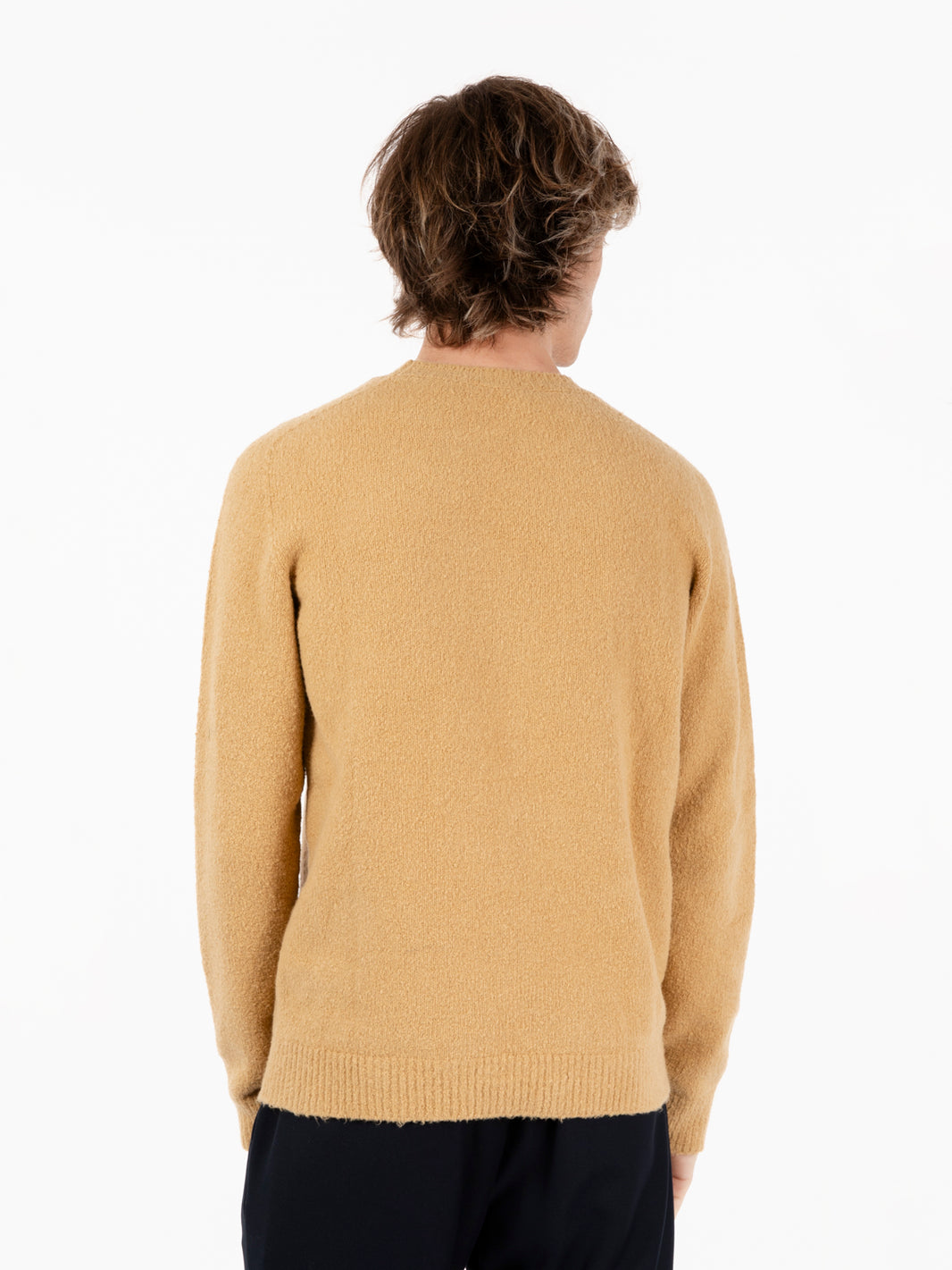 Maglione girocollo cammello