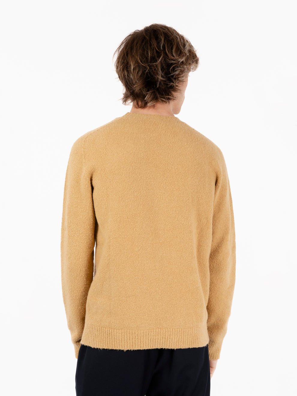 Maglione girocollo cammello