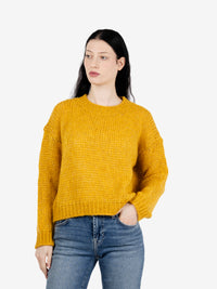 Maglione girocollo giallo