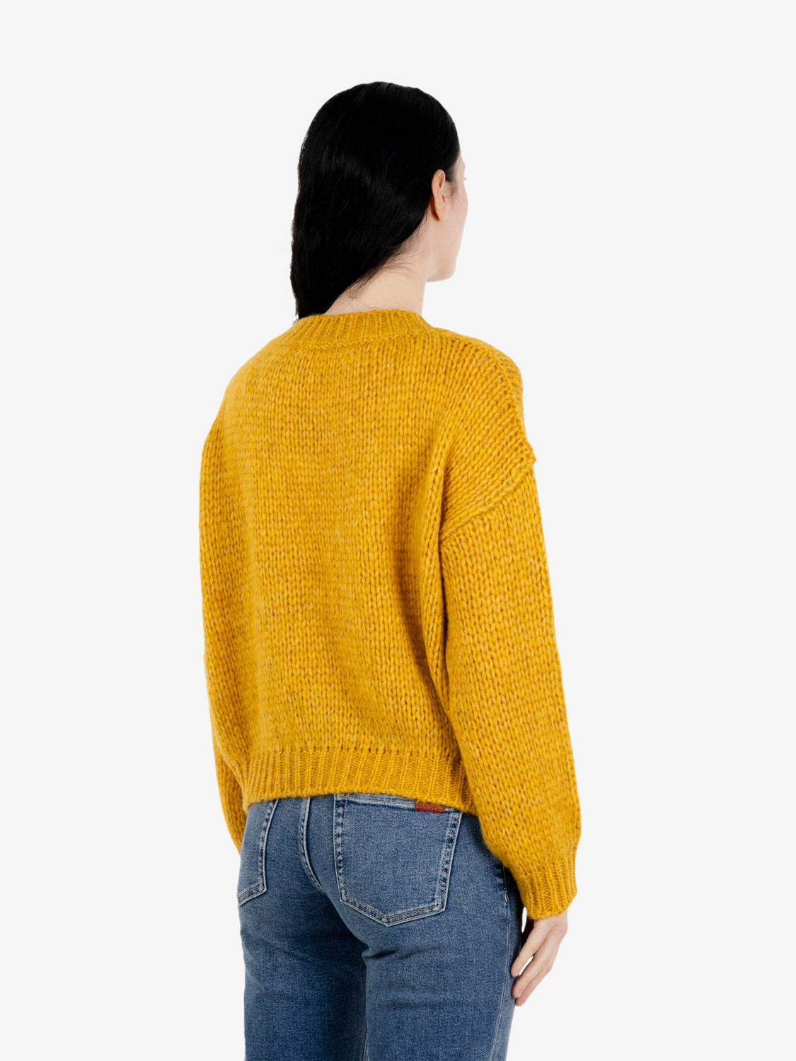 Maglione girocollo giallo