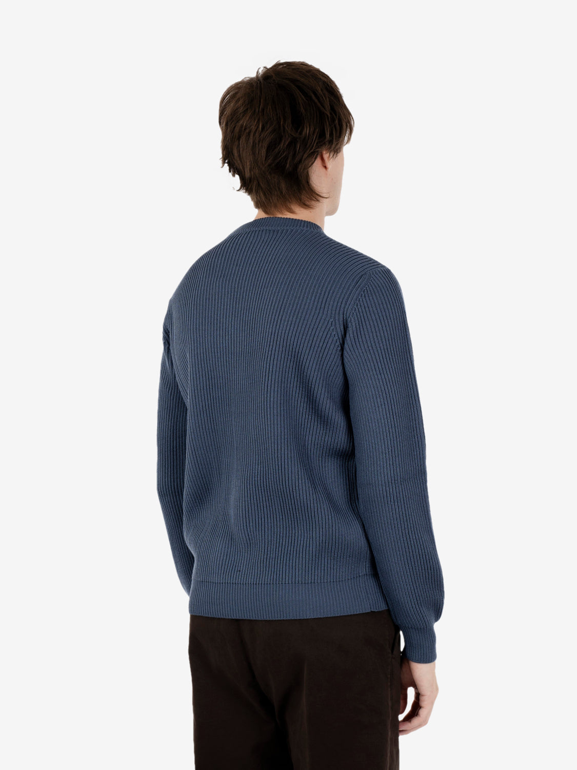 Air force blue crew neck wool sweater