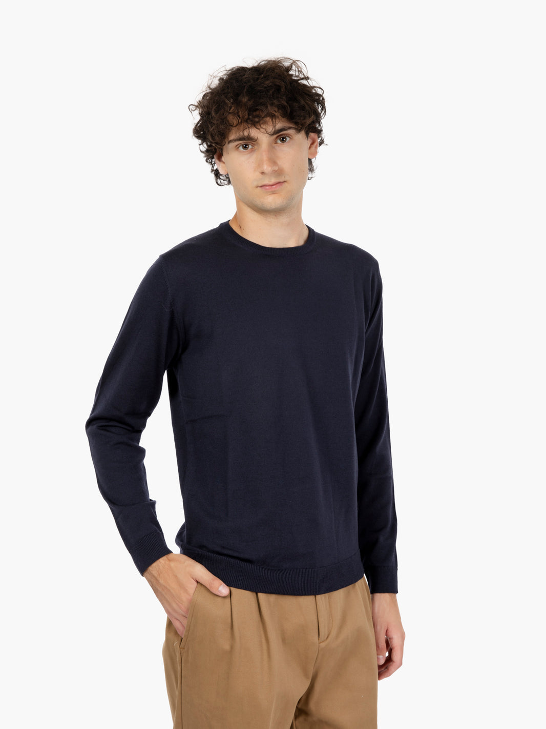 ML CREW NECK NAVY 253M01001-M0110_NVY