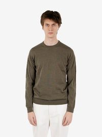 Maglione girocollo in lana militare
