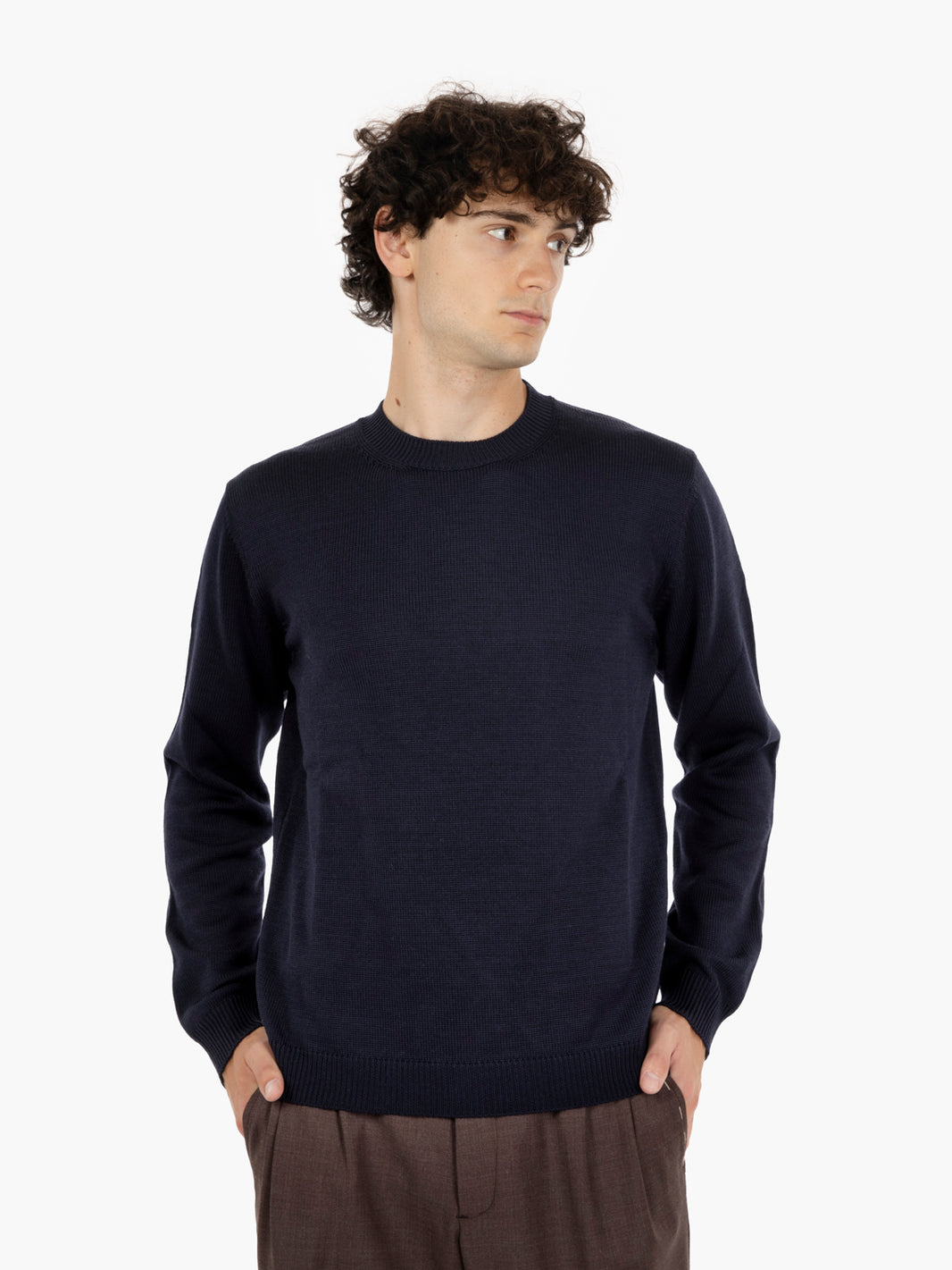 CREW NECK ML NAVY 253M02201-M0210_NVY