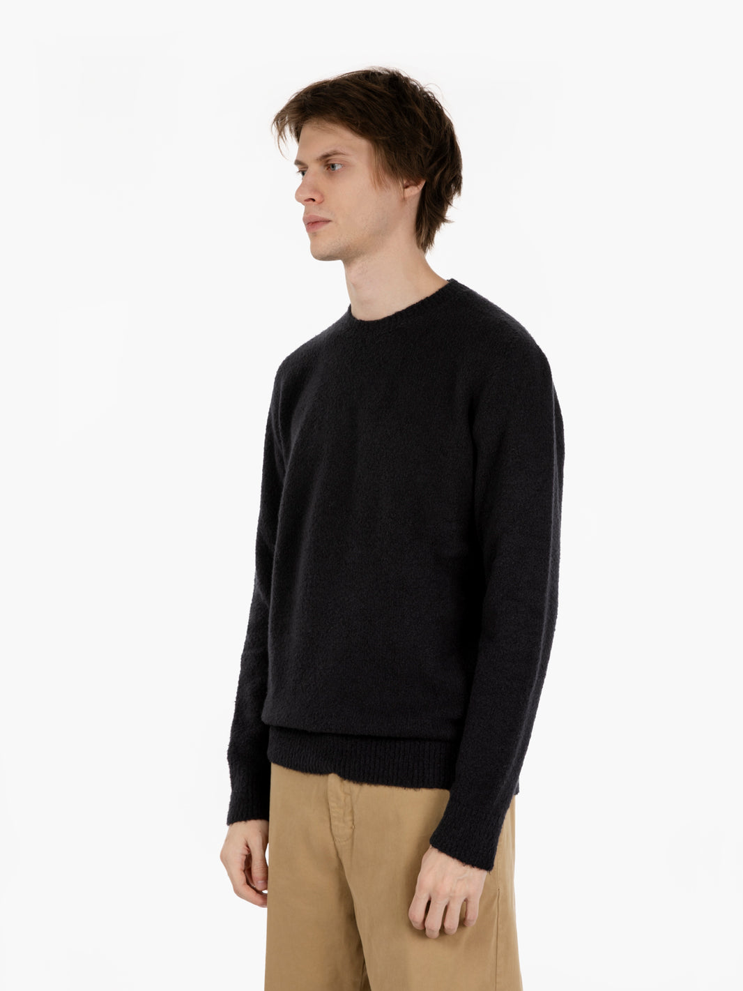 ML SWG BLACK CREW NECK 253M45001-M4509_BLACK