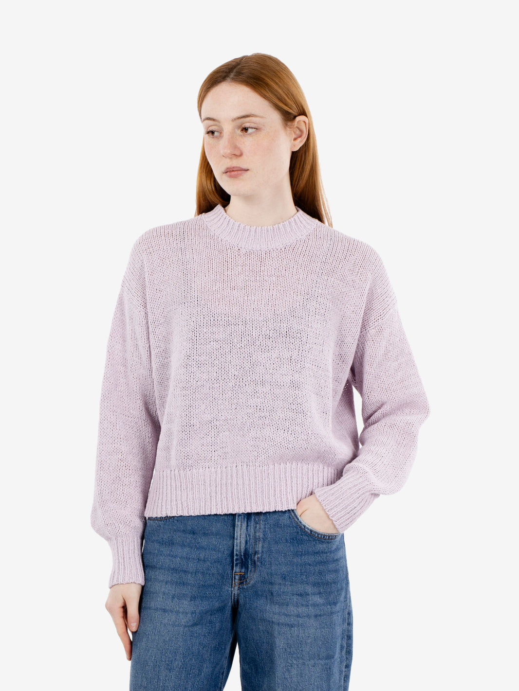 Maglione girocollo light rose