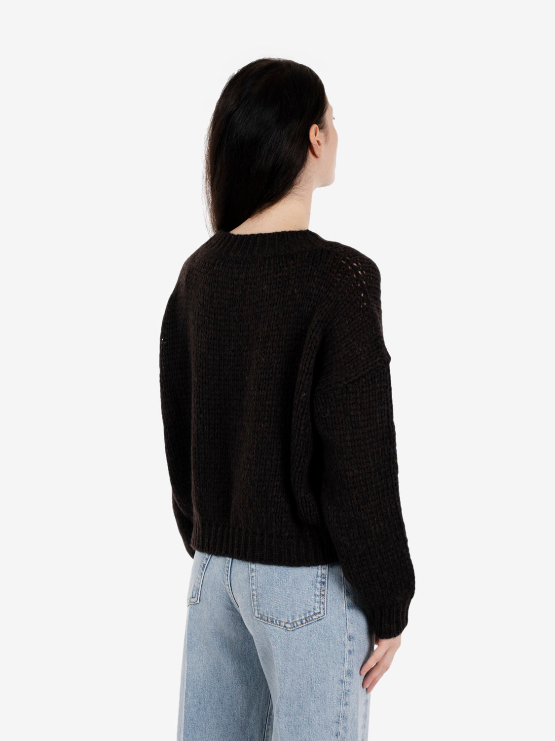 Maglione girocollo moka