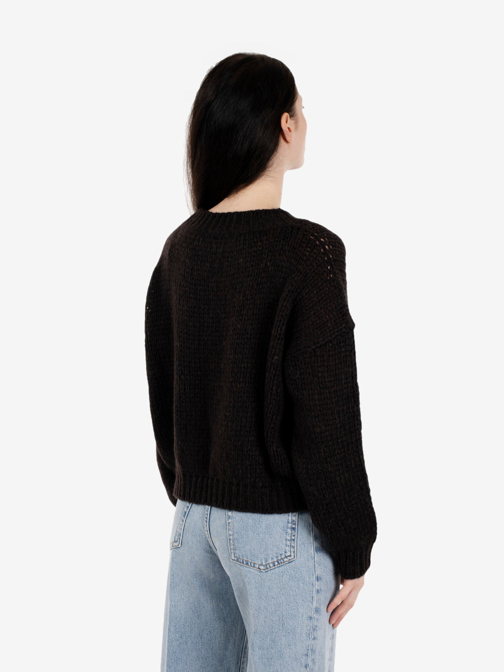 Maglione girocollo moka