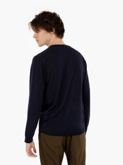 ROBERTO COLLINA - Maglione girocollo navy