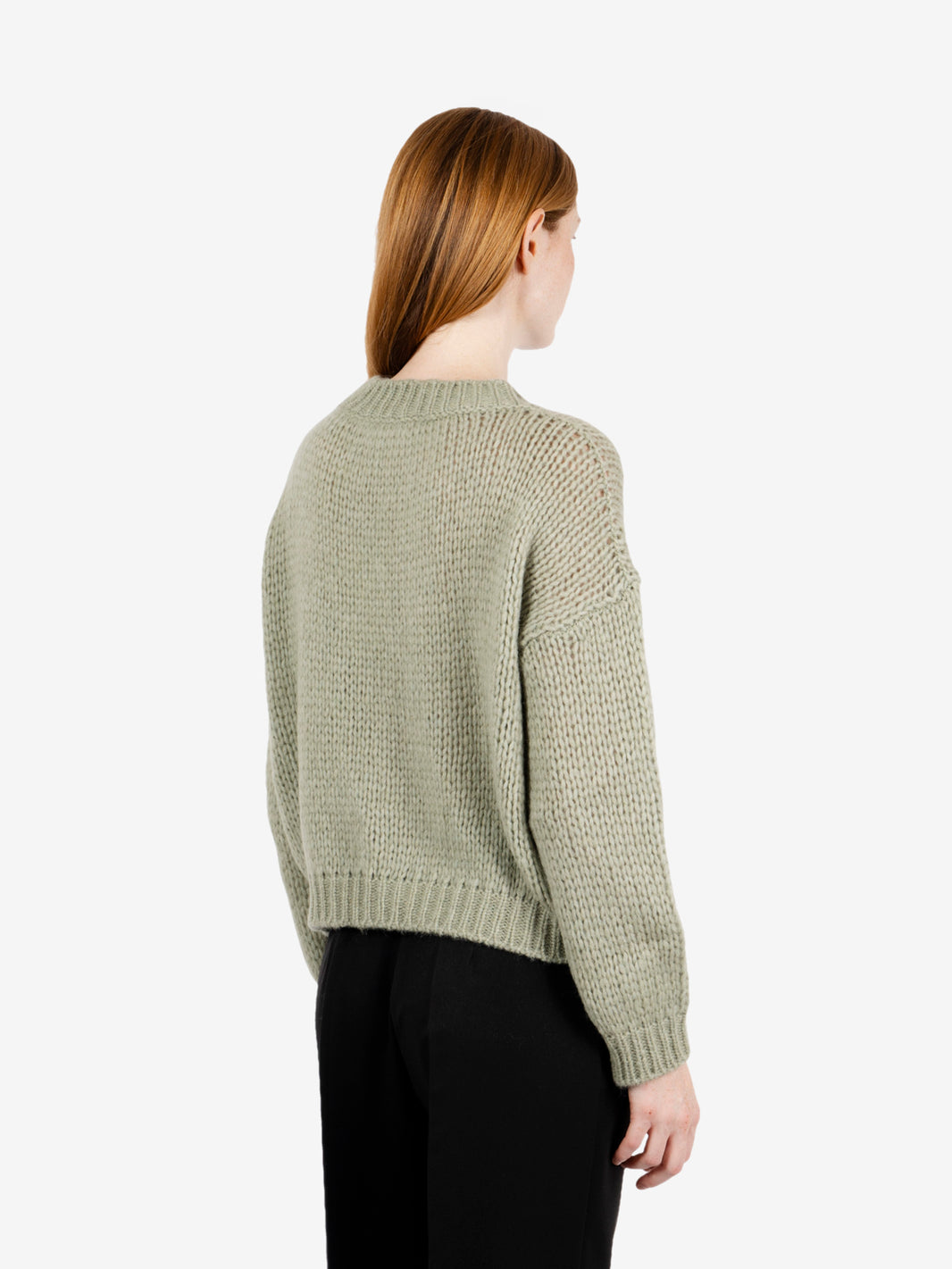 Maglione girocollo salvia